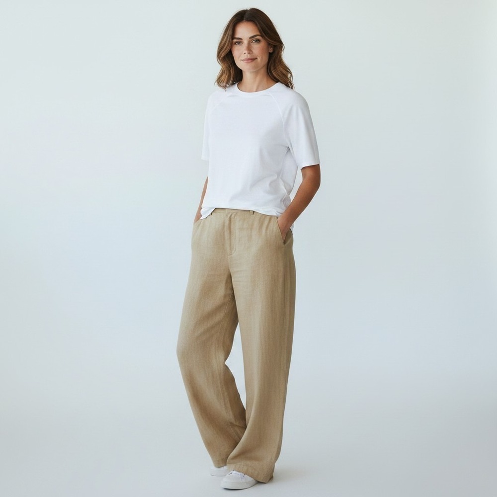 Eileen Fisher XS White Raglan Short Sleeve Crew Neck Jersey minimalist Old Money